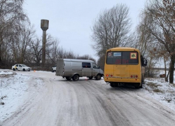 Переполненный детьми школьный автобус столкнулся с "Газелью" под Воронежем