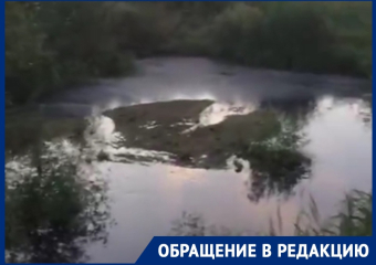Мощный сброс нечистот в водохранилище воронежцы записали на видео