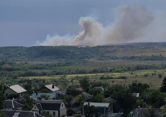 Клубы дыма встревожили воронежцев у Семилук – опубликовано видео
