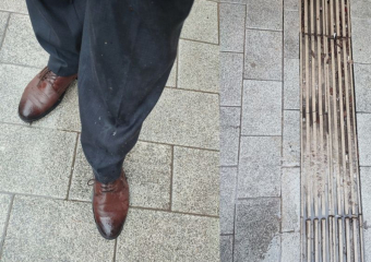 Ремонт тротуара на улице 25 Октября подарил горожанам уникальные сухие фонтаны