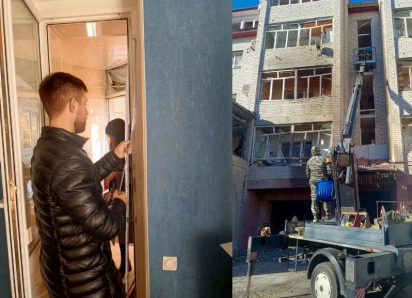 Как устраняют повреждения от прилетов БПЛА, показал на фото мэр Воронежа