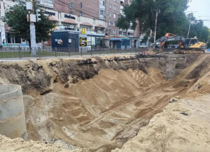 Раньше срока удалось завершить ремонт коллектора на памятнике Славы в Воронеже