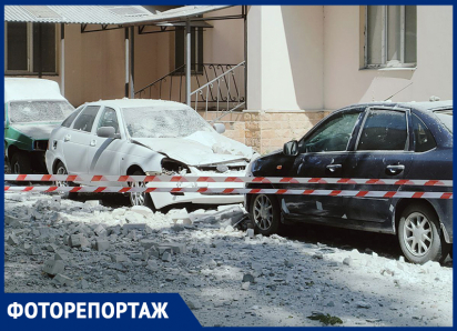 Опубликовано фото с места попадания БПЛА в жилой дом в Воронеже 
