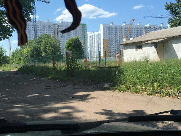 Голую парочку сфотографировали на спортплощадке в Воронеже