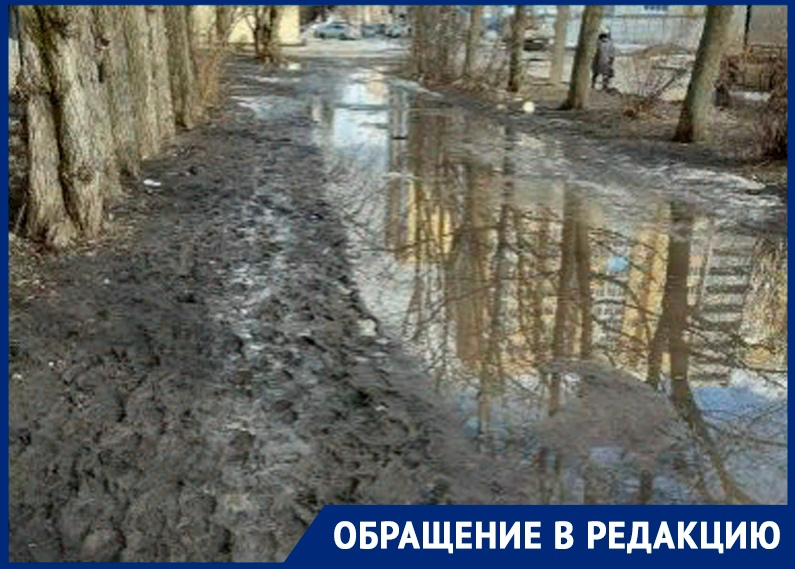 Грязевые топи в Воронеже стали непреодолимым препятствием для горожан