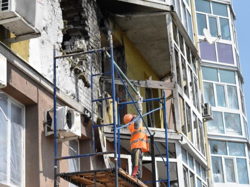 О восстановлении дома после взрыва беспилотника рассказали в мэрии Воронежа