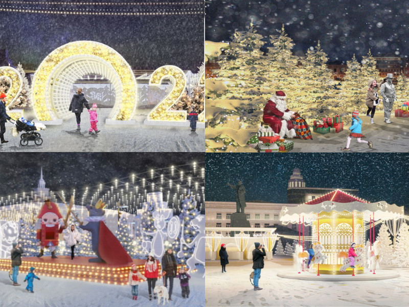 Как будет выглядеть новогодний «Сказочный город» на площади Ленина в Воронеже