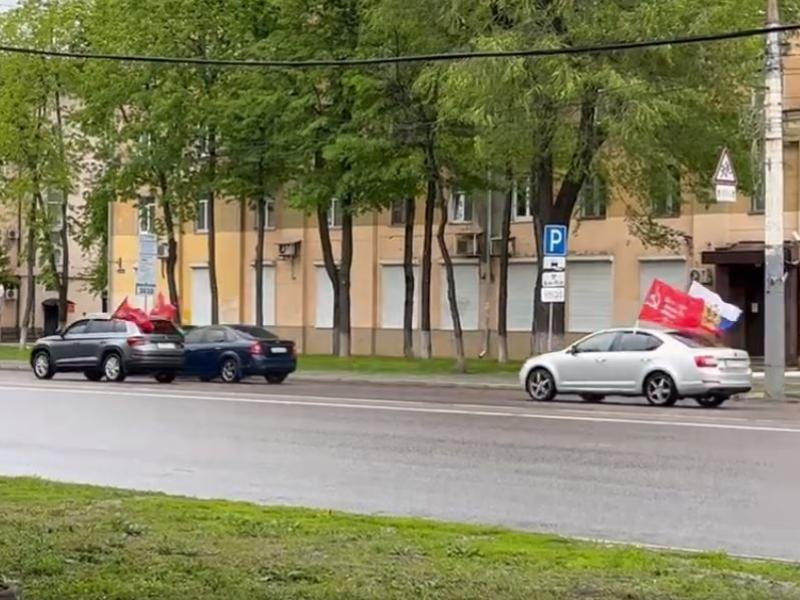Автопробег Победы попал на видео в Воронеже