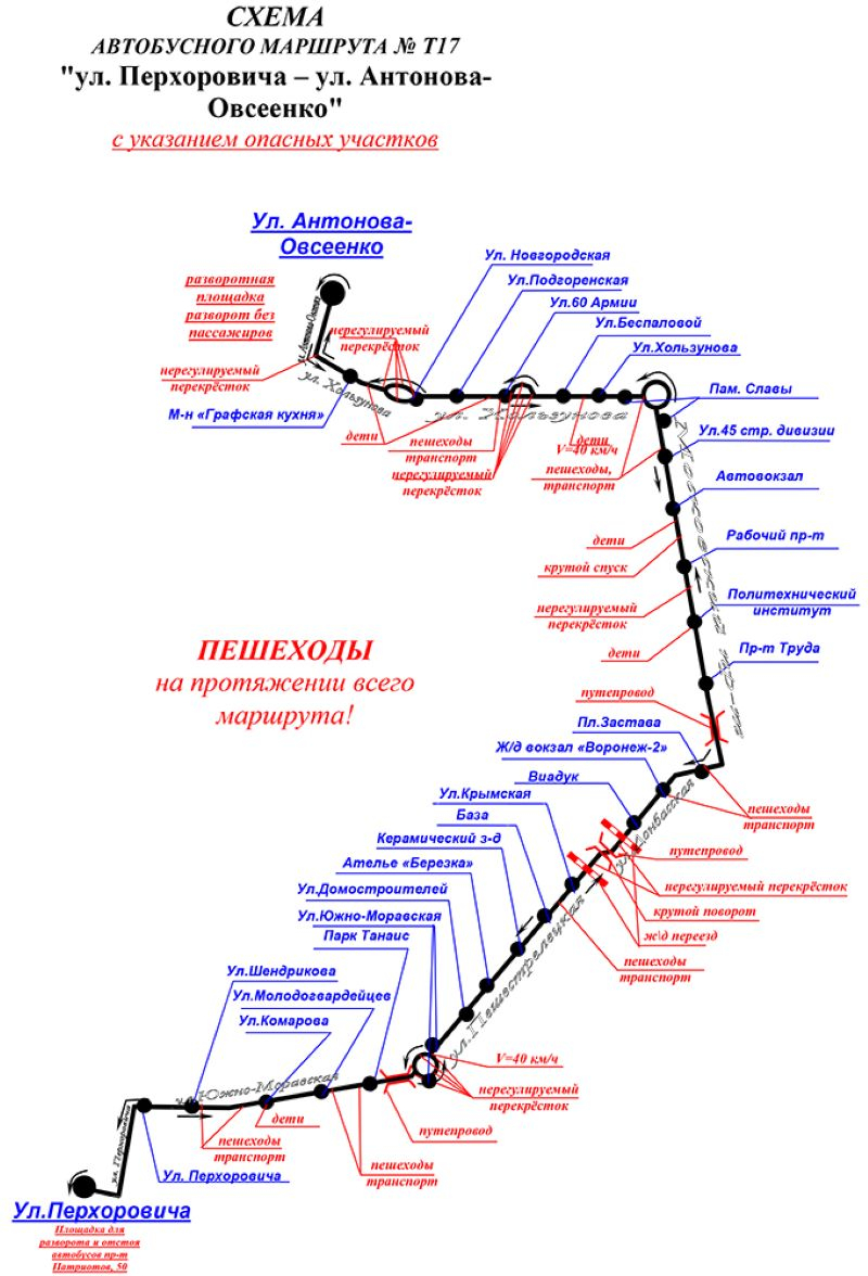 Карта движения маршруток в воронеже