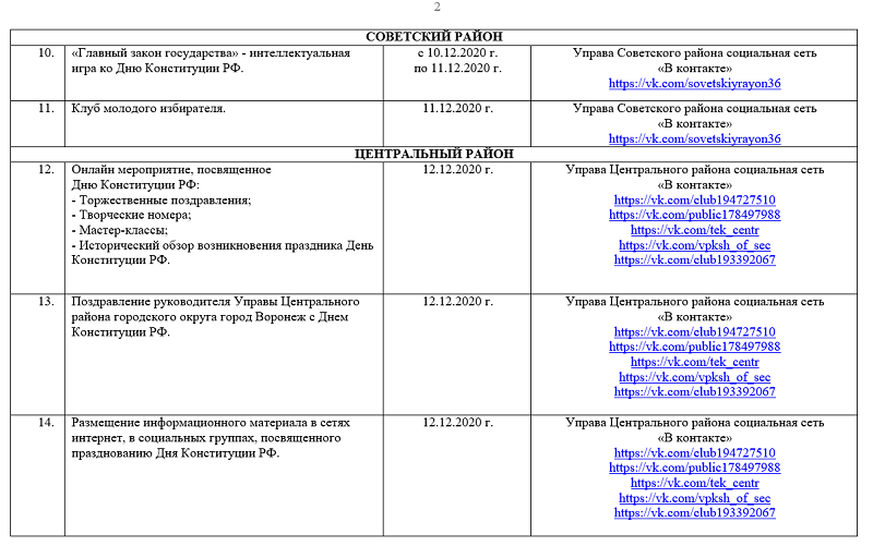 План мероприятий 27 мая спб