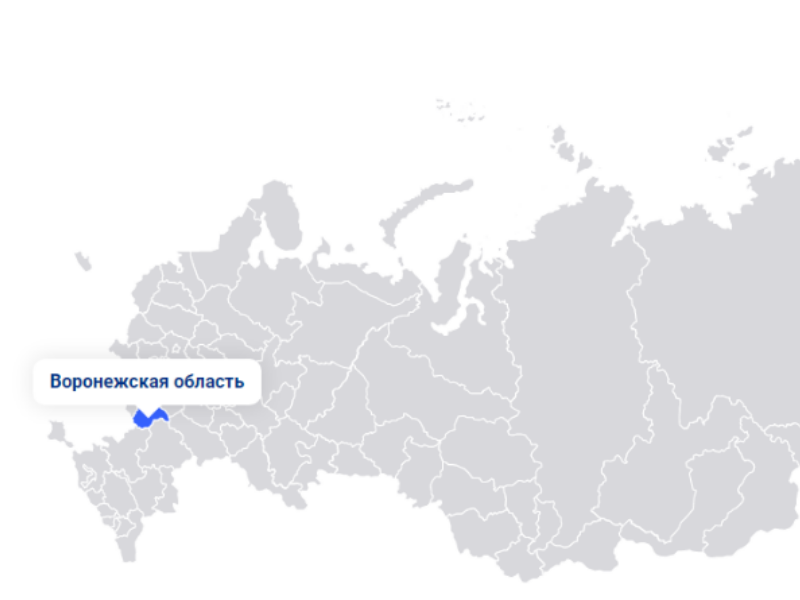 Воронеж на карте России. Воронежская область на карте России.