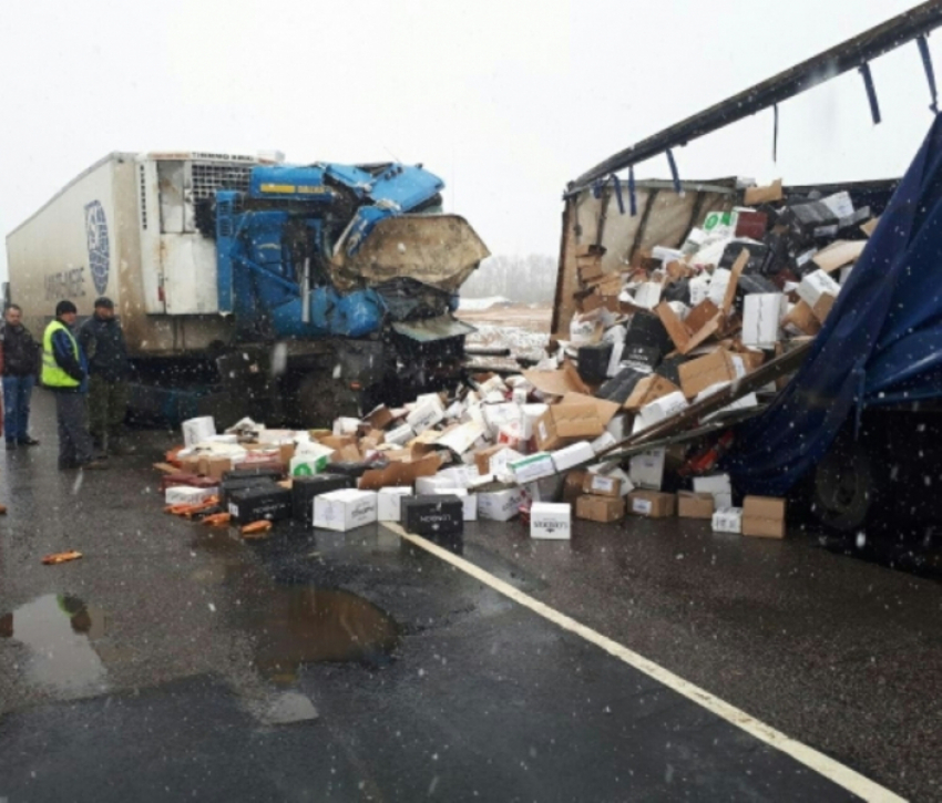 Водитель «Газели» погиб при столкновении с грузовиком на воронежской трассе