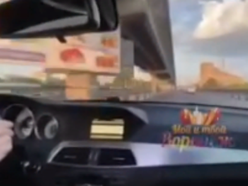 Поездку на скорости 230 км/ч по мосту сняли от первого лица в Воронеже