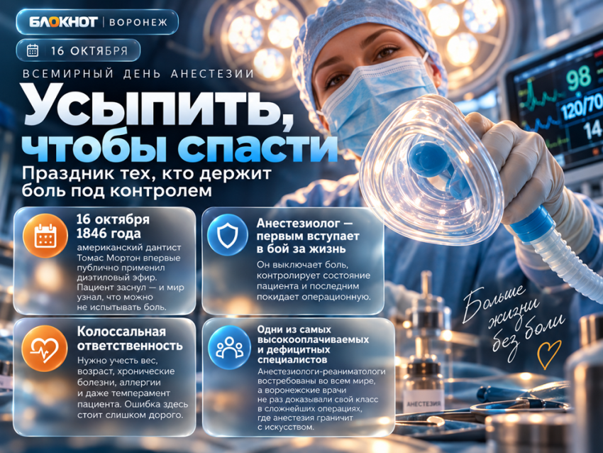 Усыпить, чтобы спасти: праздник тех, кто держит боль под контролем