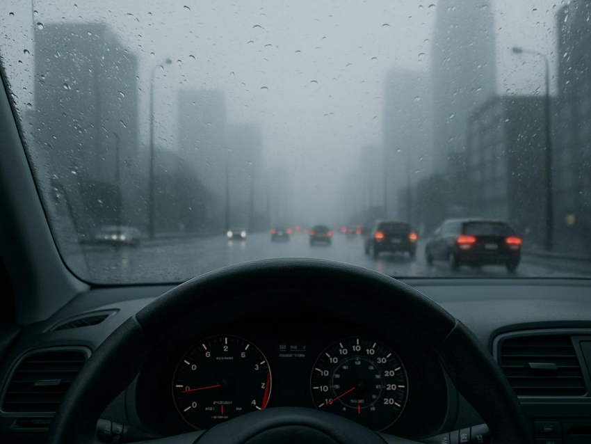 Воронежским водителям напомнили, как не попасть в аварию в дождь и туман