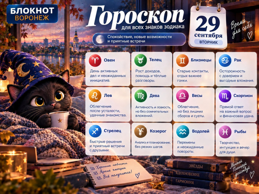 Гороскоп на 29 сентября для всех знаков зодиака
