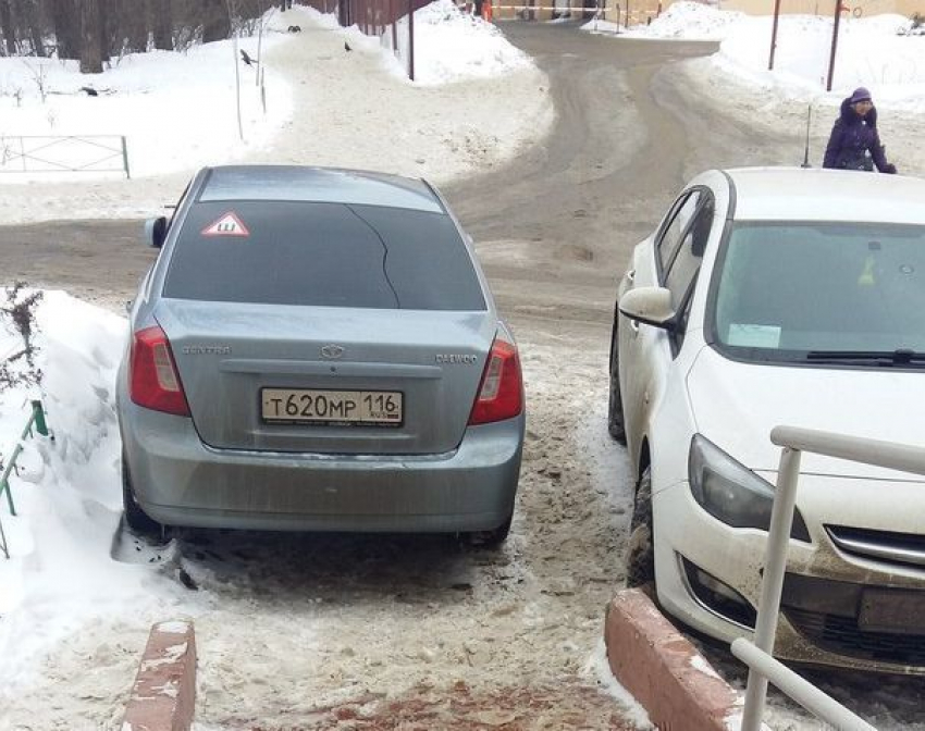 Воронежцы рассердились на татарского хама, перегородившего съезд для колясок