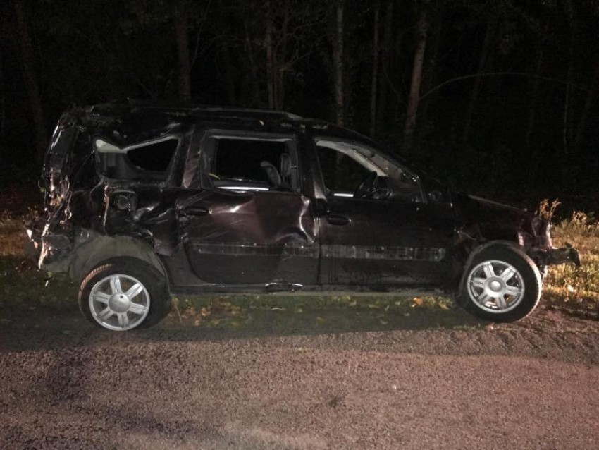 Водитель выпал из перевернутого авто в Воронежской области