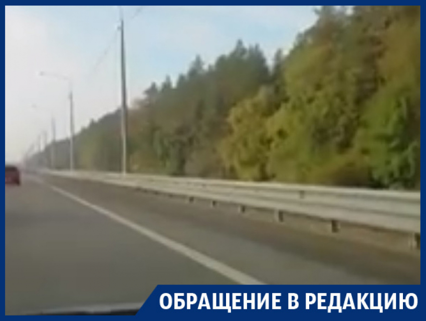 Автомобилистка сняла на видео хитрую засаду с треногой в Воронеже