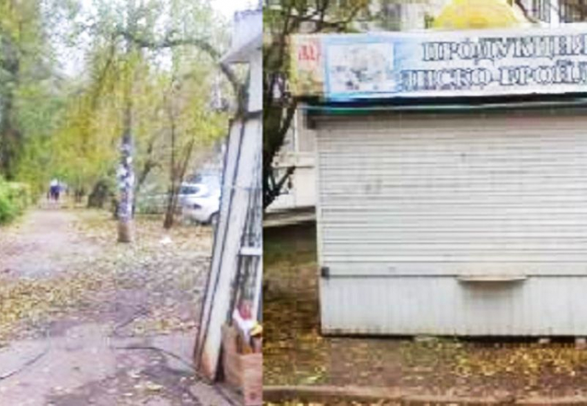 Воронежский горе-бизнесмен перегородил местным жителям проход киоском