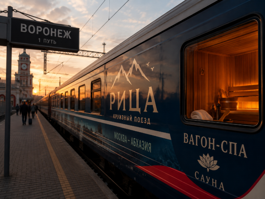 Через Воронеж проедет поезд с вагоном-сауной: билеты уже появились в продаже 