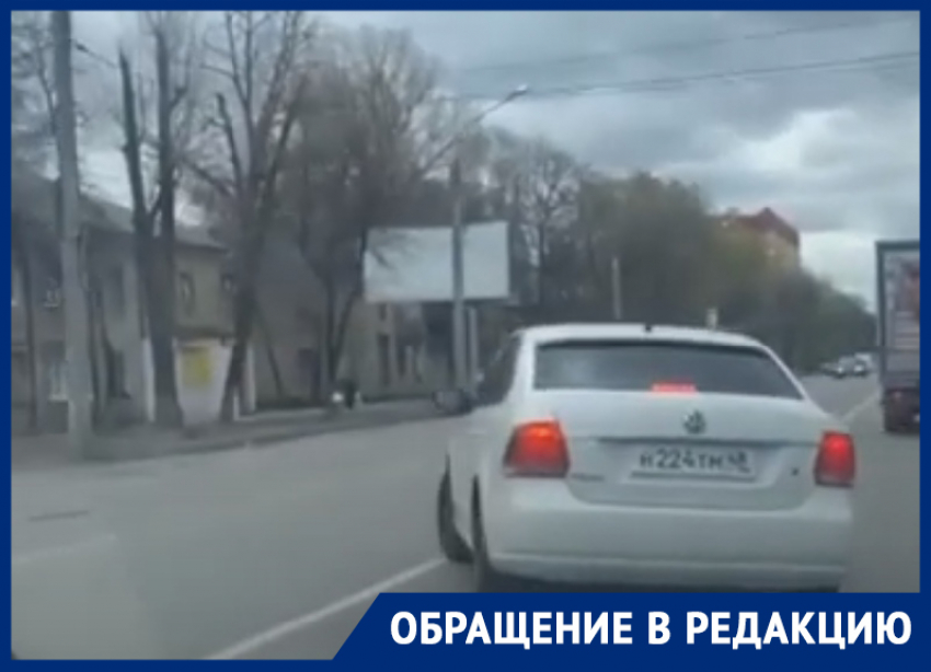 Нарушение правил по-липецки сняли на дороге в Воронеже