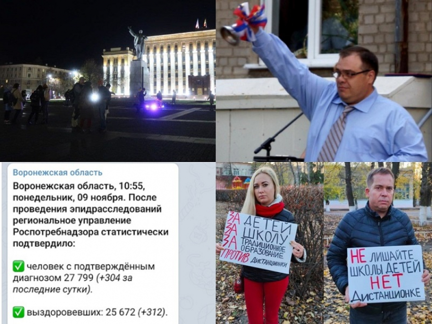 Коронавирус в Воронеже 9 ноября: +304 зараженных, пять смертей и пикеты против дистационки 