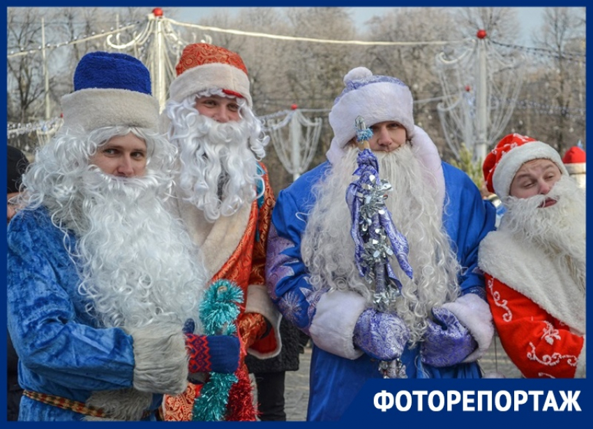 Разнообразные зимние волшебники захватили центр Воронежа