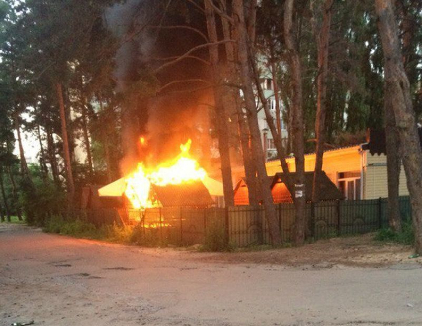 Под утро в Коминтерновском районе Воронежа сгорело кафе «Султан»