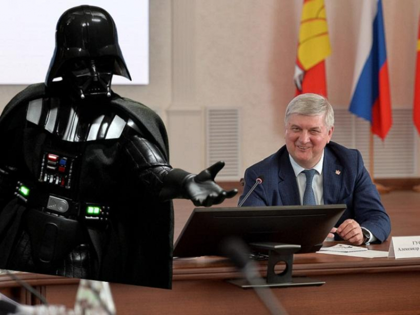 Дарт Вейдер задал вопрос губернатору Александру Гусеву для прямой линии 