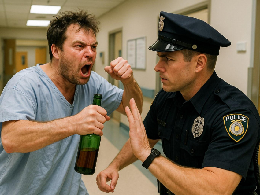 Не спутал с санитаром: задержанный в Воронежской области набросился на полицейского