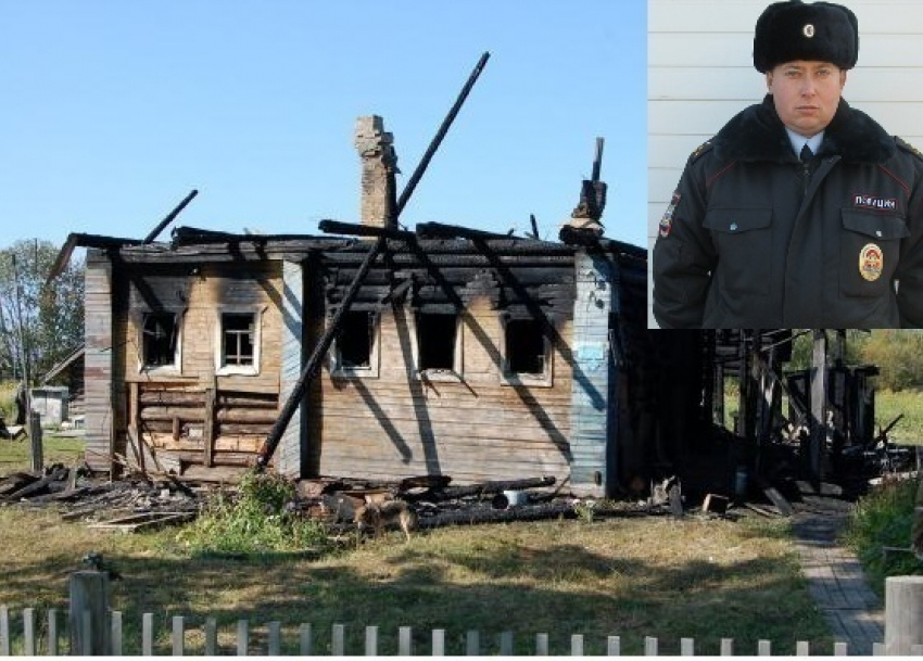 В Воронежской области участковый спас из огня двух человек