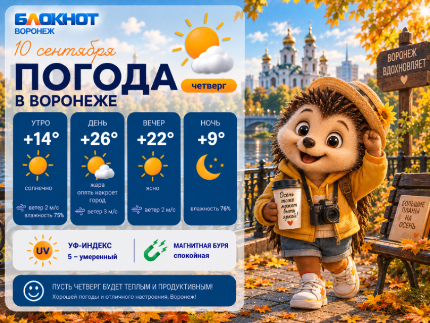 Погода не перестаёт удивлять: прогноз погоды в Воронеже
