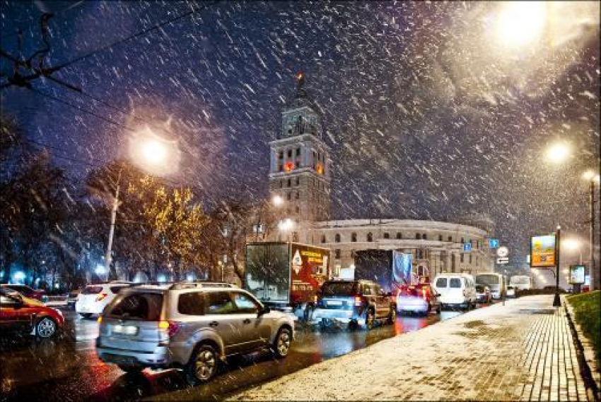 Волновой циклон принесет в Воронеж снегопад с сильным ветром 