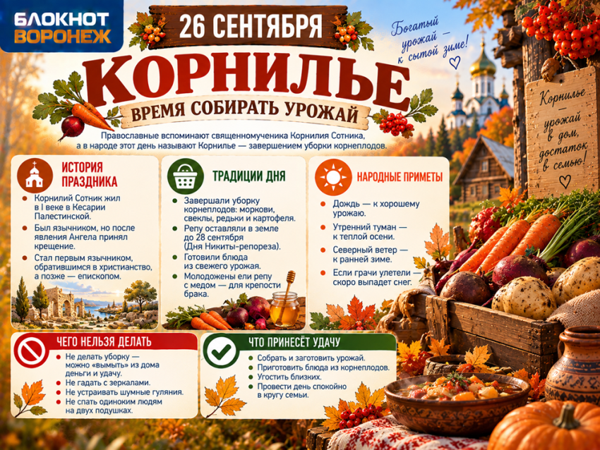 Почему 26 сентября на Руси не делали уборку и не спали на двух подушках