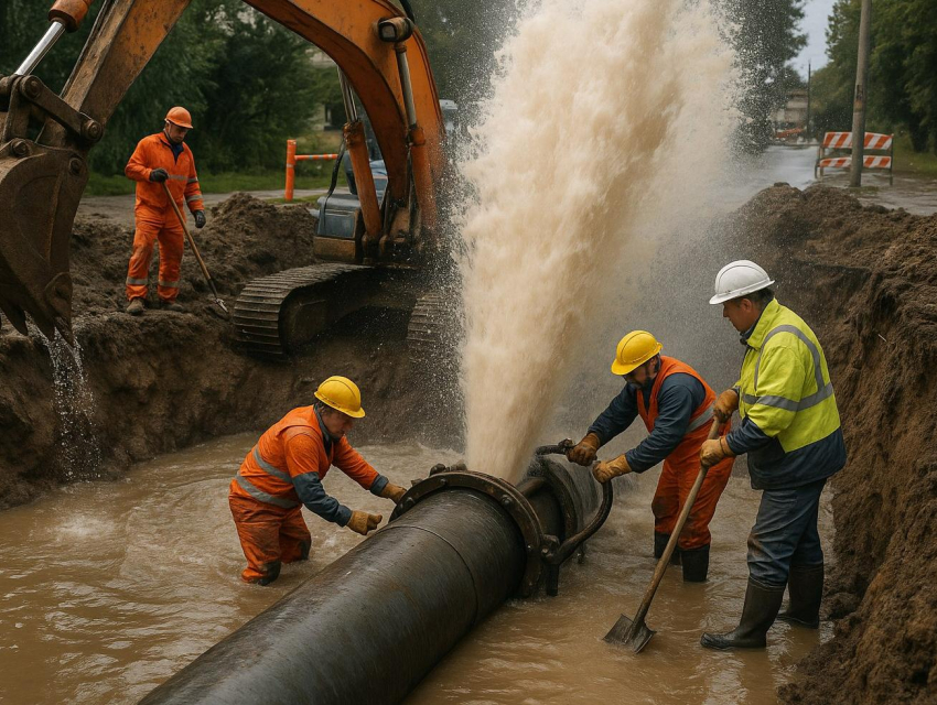 Какую часть Воронежа оставила без воды авария на водоводе