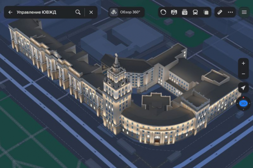 Известные здания и памятники Воронежа появились в виде 3D-объектов на «Яндекс Картах»