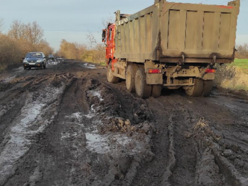 Вязнут машины: жуткие кадры на пути к воронежскому селу показали общественники 