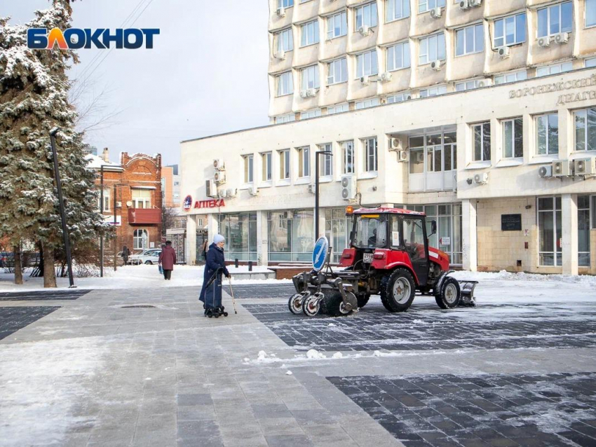 За ночь коммунальщики избавили Воронеж от нескольких тысяч кубометров снега
