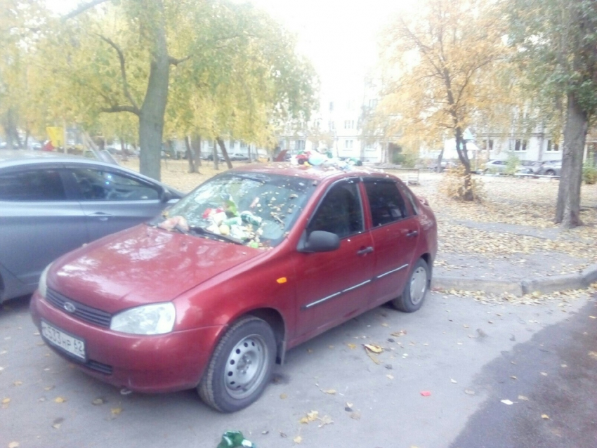 В смердящую груду металла превратили машину приезжего в Воронеже