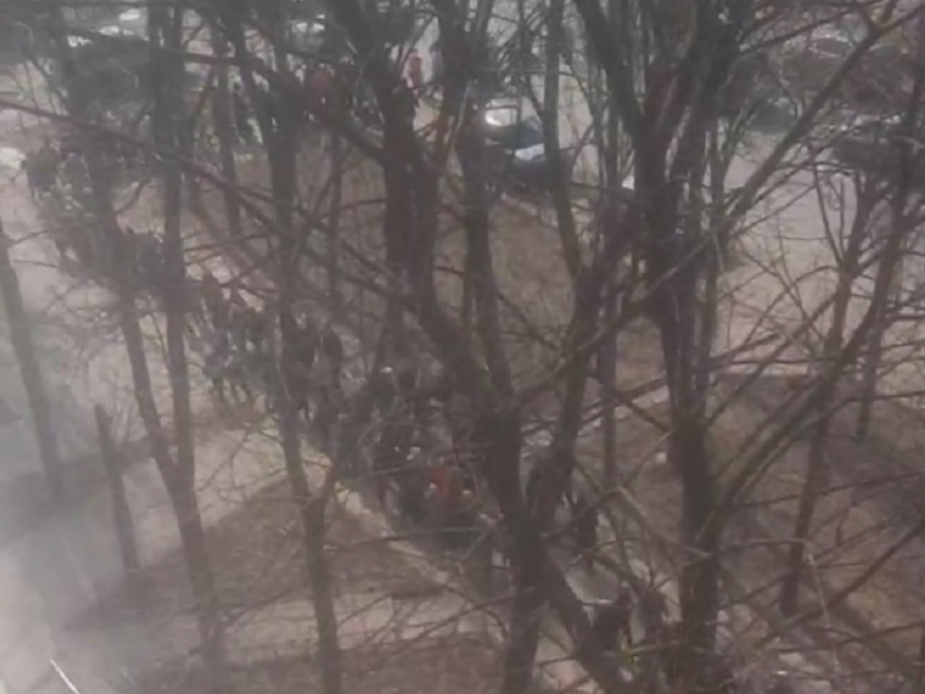 Исход школьников из Воронежа сняли на видео 
