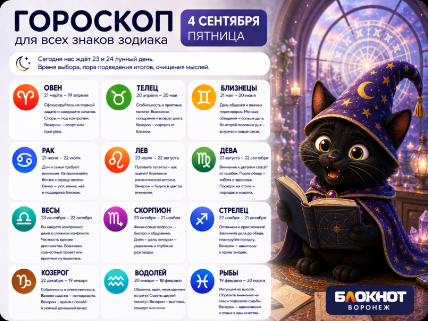 Очищаем мысли: гороскоп на 4 сентября 
