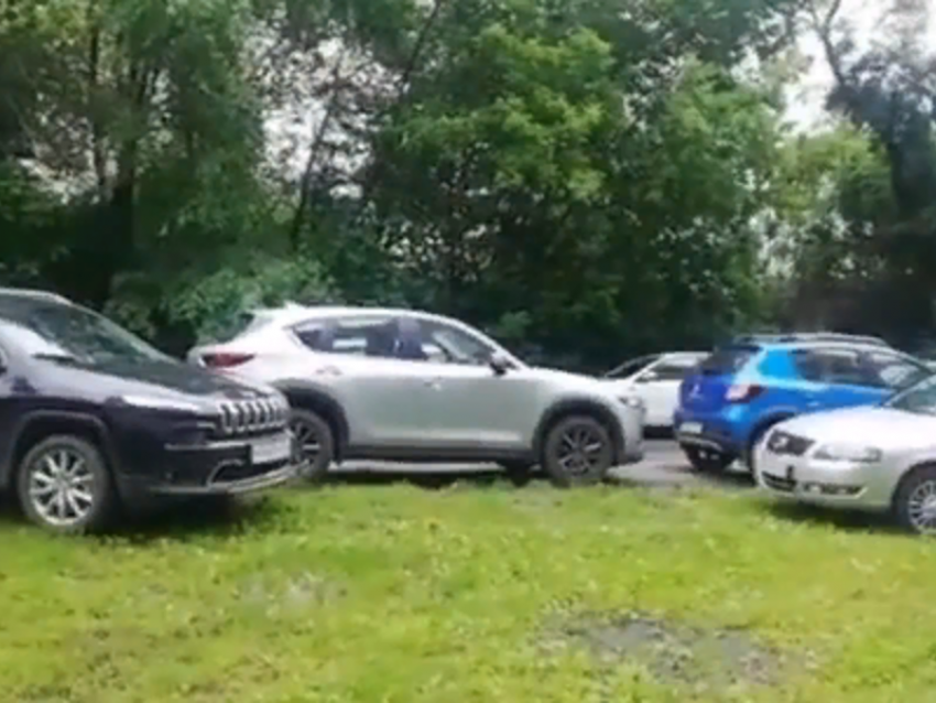 Автомобили вытеснили пешеходов и уничтожили газоны в Воронеже