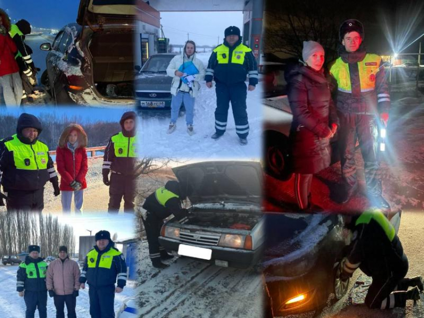 Воронежская полиция достала из кювета микроавтобус с восемью пассажирами 
