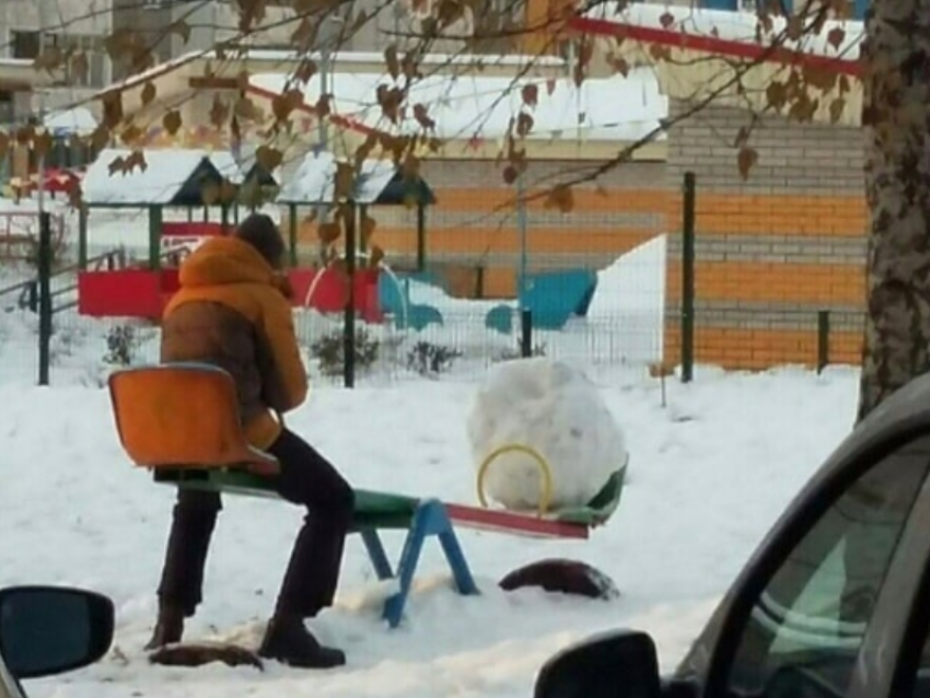  Воронежцам показали развлечение с гигантским снежком для одиноких 