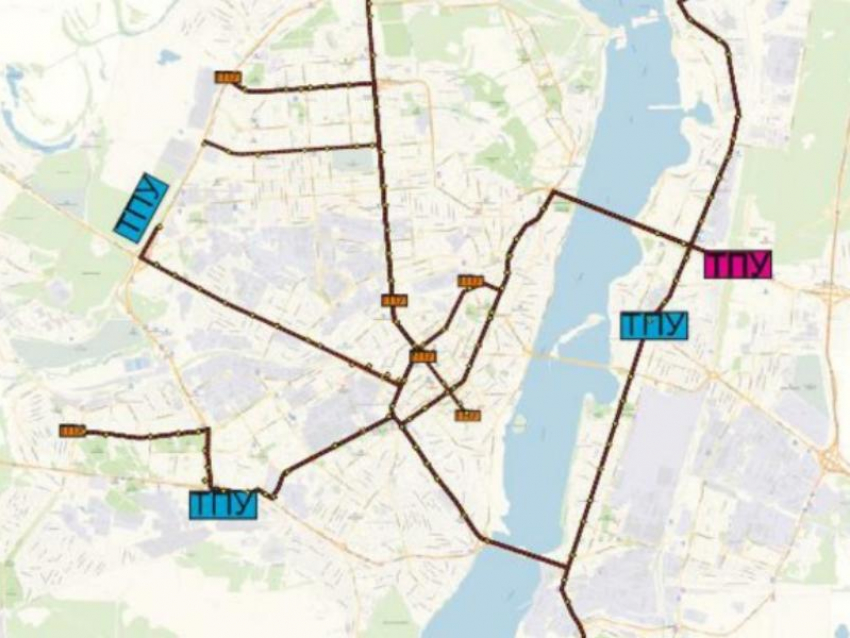 Линии будущего «метро» показали на карте Воронежа
