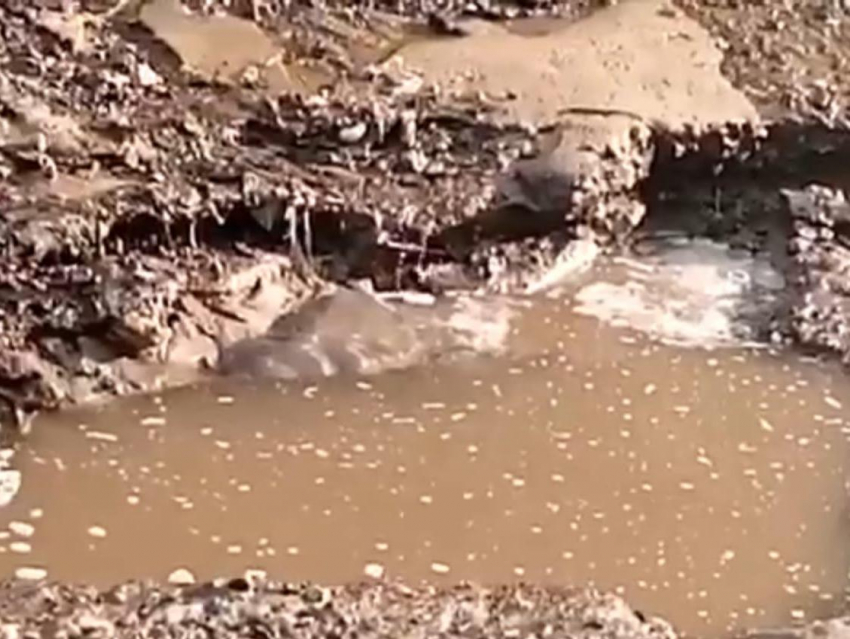 Жуткие последствия ливня на улице Песчаной в Воронеже