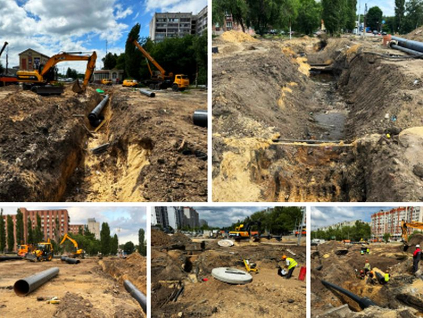 Ход строительства дублера Московского проспекта показали на фото в мэрии Воронежа