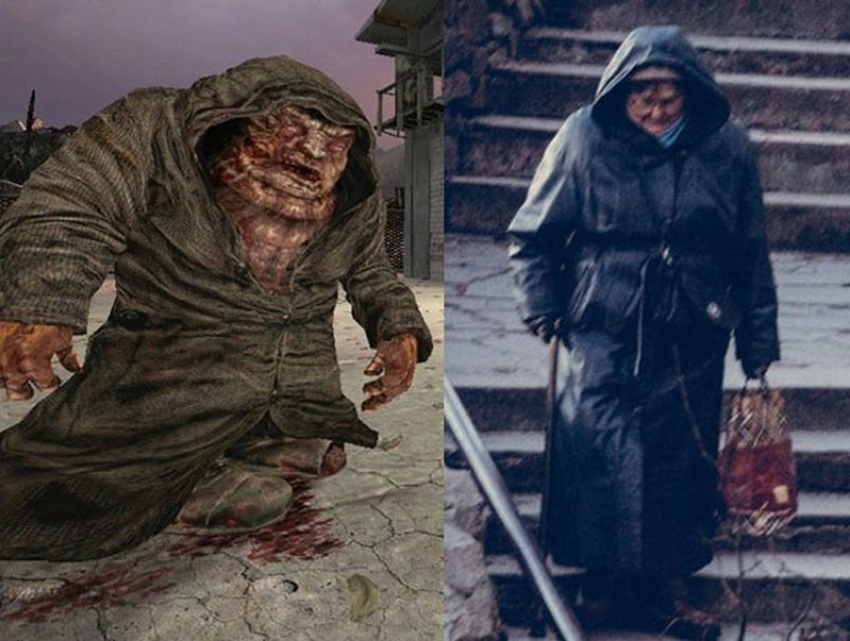 Прогуливающуюся по Воронежу пенсионерку сравнили с персонажем игры S.T.A.L.K.E.R
