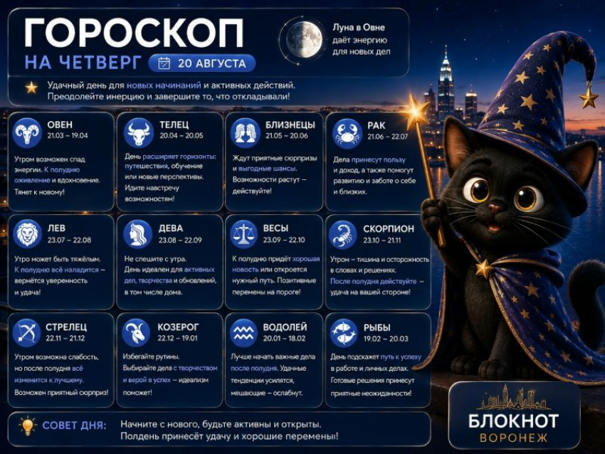 Луна в Овне: гороскоп на 20 августа